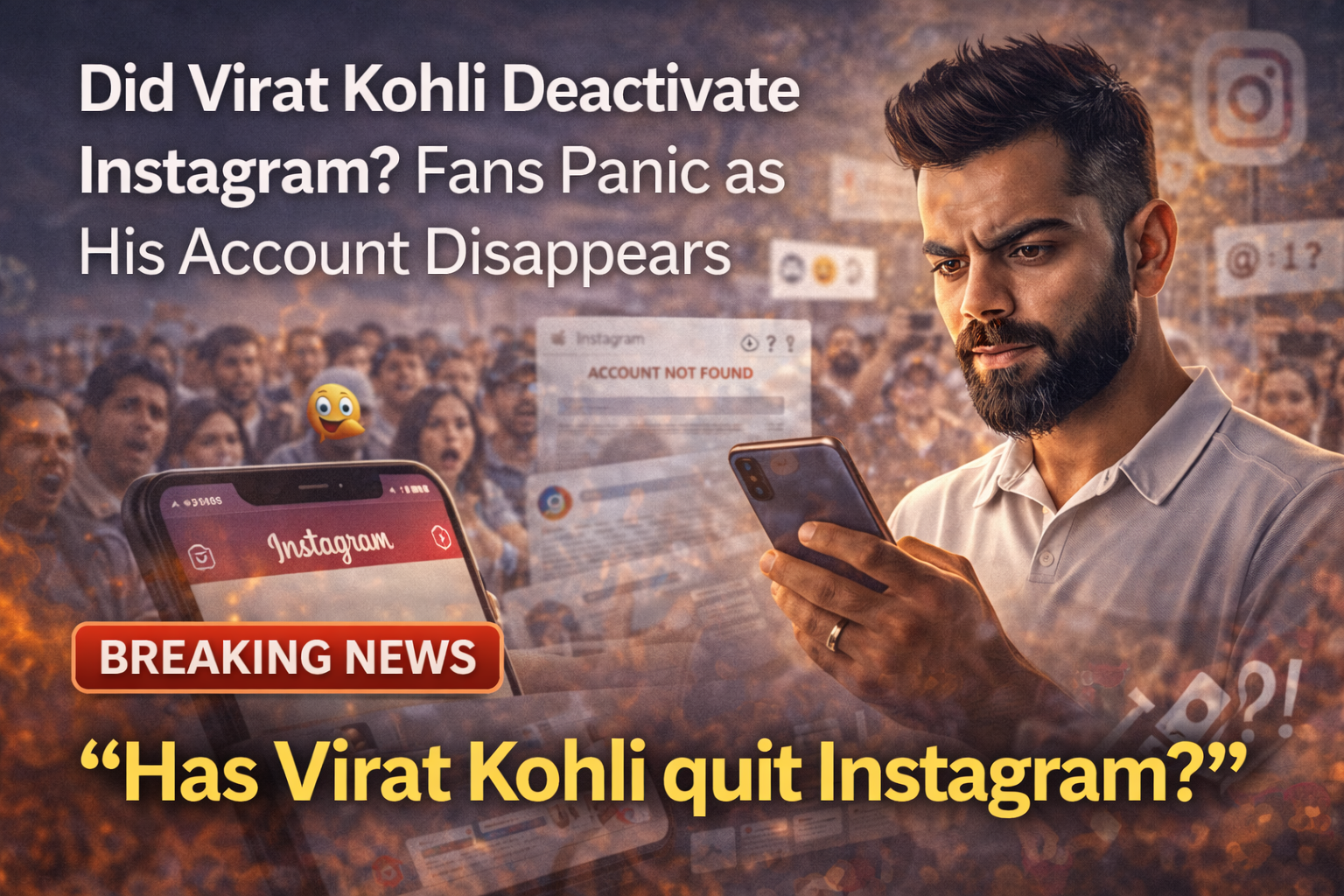 Did Virat Kohli Deactivate Instagram? Fans Panic as His Account Disappears